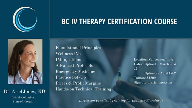 BC IV Certification Course In Person